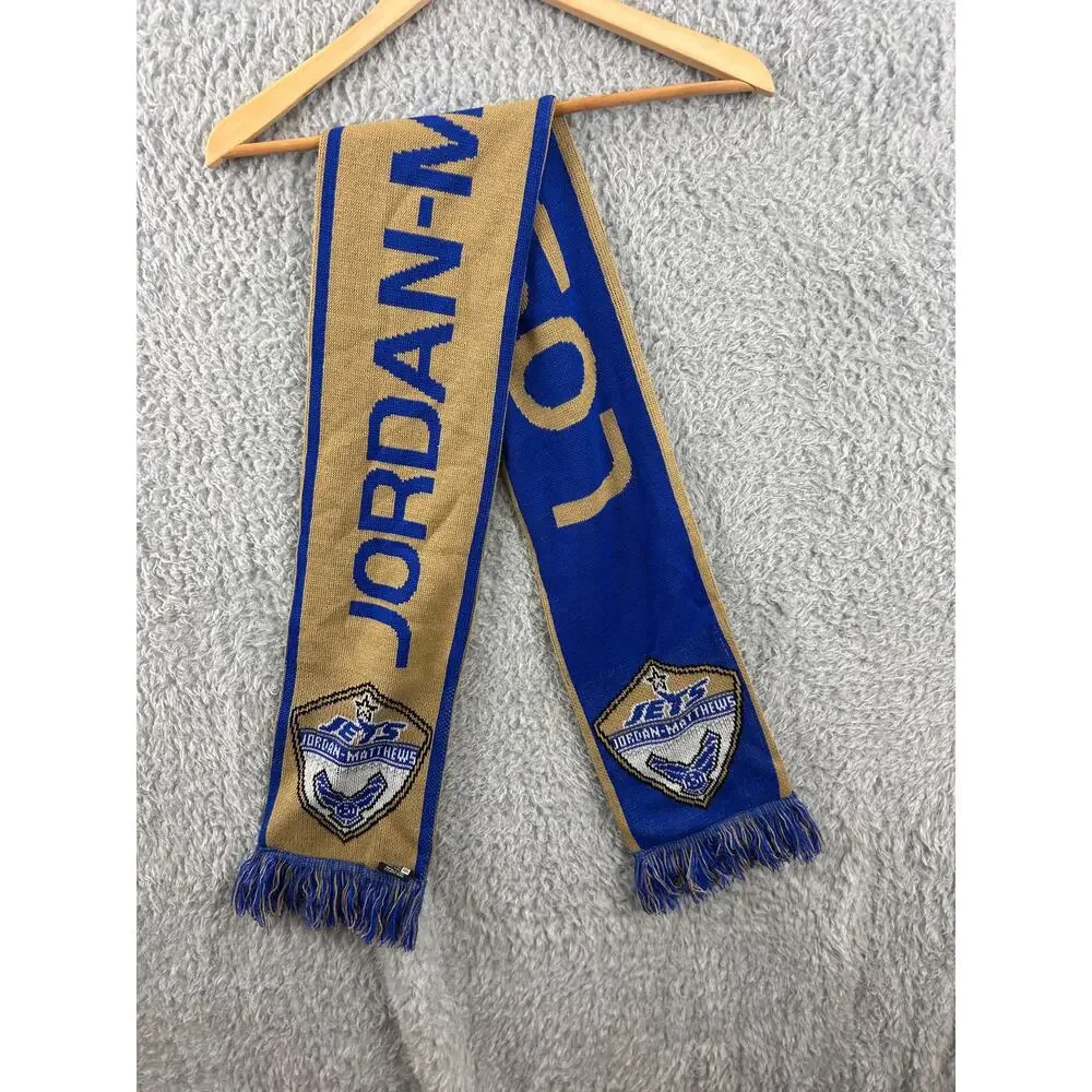 Jordan Matthews Soccer Football Supporters Scarf Blue Gold‎ Knit Acrylic Poland